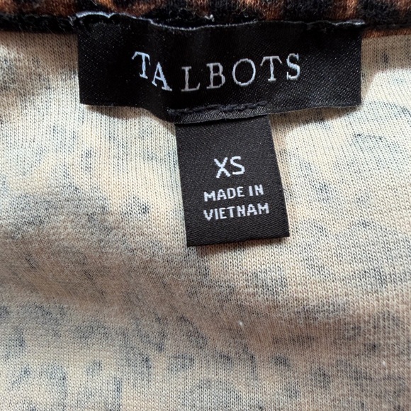 Talbots Leopard Print Tie-Front Dressy Tee XSmall - Picture 8 of 8